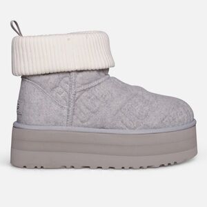 UGG Classic Mini Platform Felted Light Gray Women’s size 8 NEW!!!